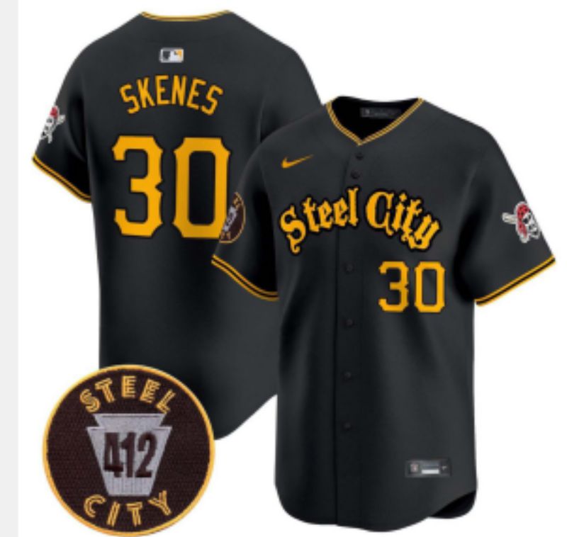 Men 2025 Pittsburgh Pirates #30 Skenes Black Game Nike MLB Jersey style 7156->pittsburgh pirates->MLB Jersey